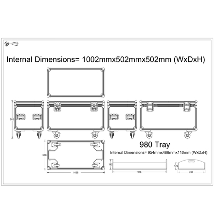 Spider Road Trunk Cable Trunk with Removable Tray (1000mm)